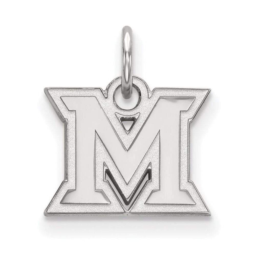 Sterling Silver Miami U XS (Tiny) Initial M Charm or Pendant